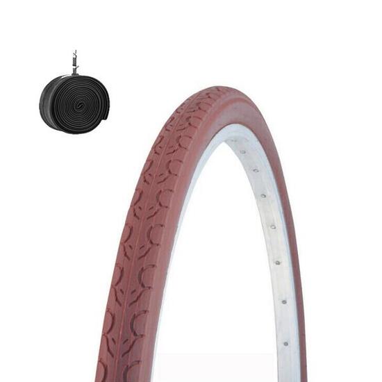 Copertone 700x35C + camera pneumatico trekking bici 700 x 35C adulto fixed EV