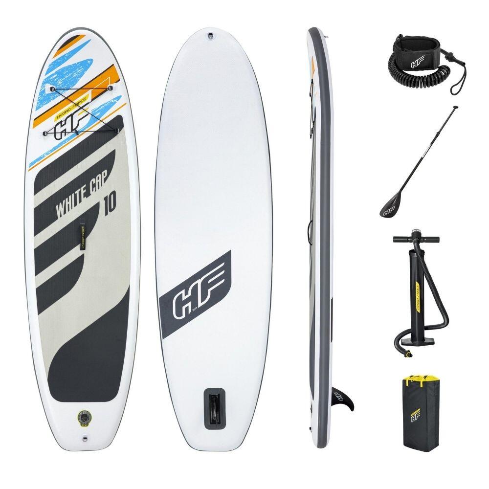 Conj. SUP insuflável Hydro-Force White Cap 305x84x12 cm Bestway