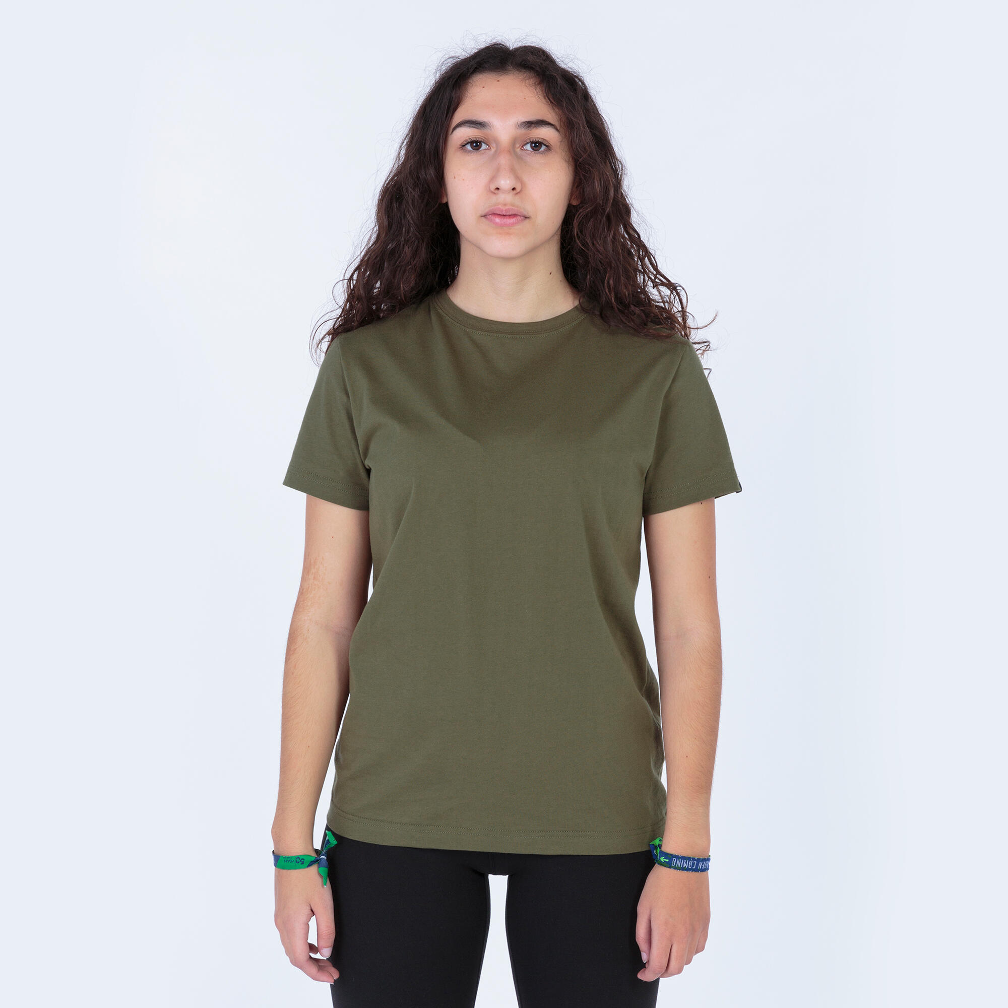 Camiseta Manga Corta Fitness Mujer Joma Desert Caqui 2/5
