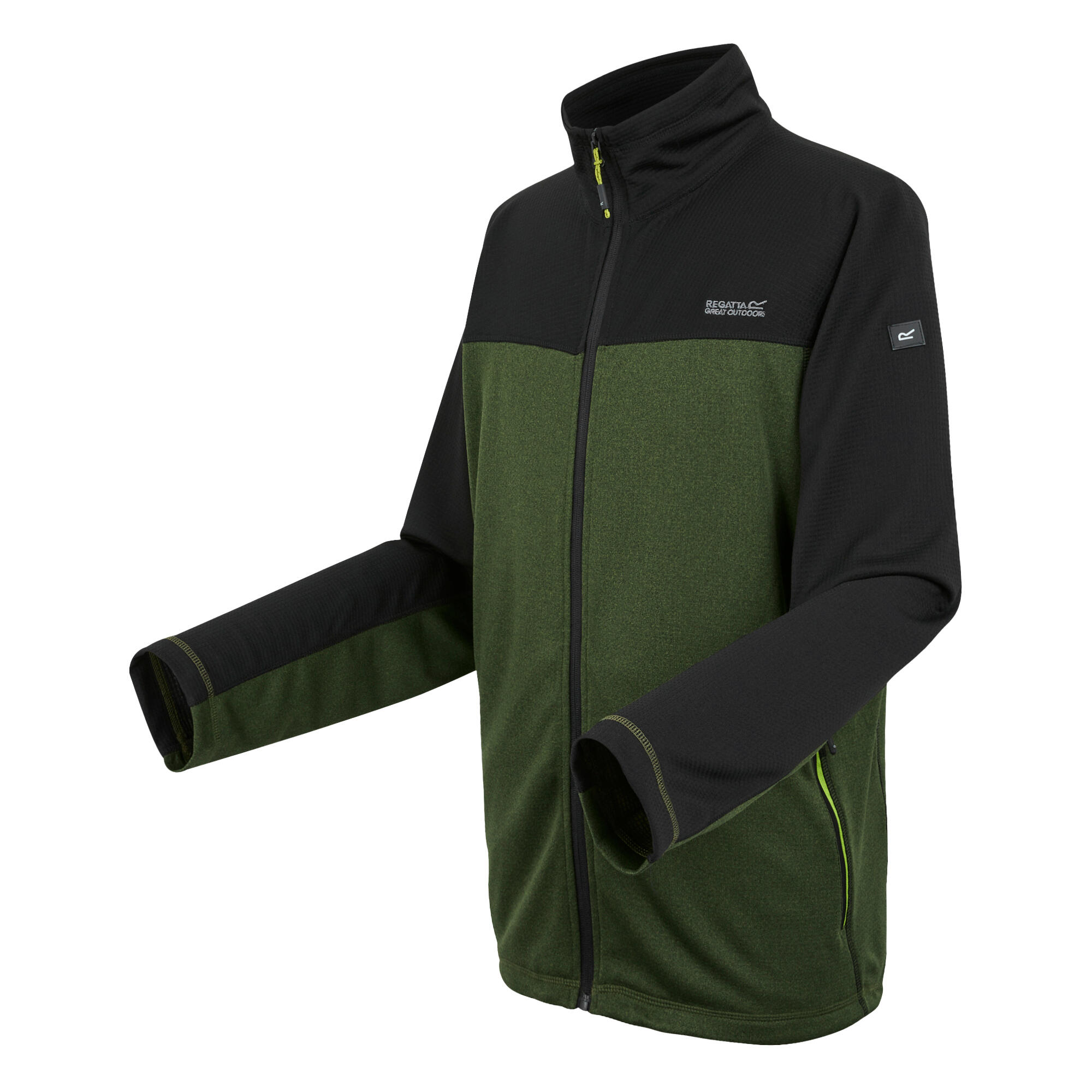 Highton V Giacca In Pile Uomo Regatta Verde Nefrite Nero 3/5