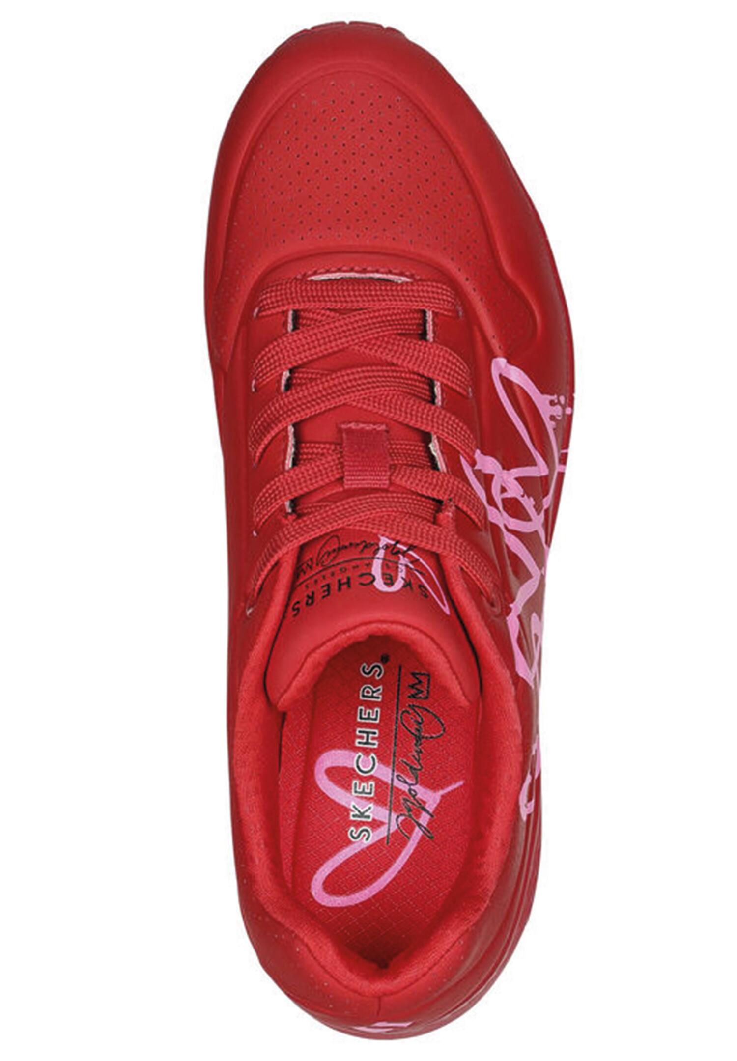 Skechers Street UNO DIPPING IN LOVE Sneakers Damen Mädchen JGoldcrown rot 177980 3/7