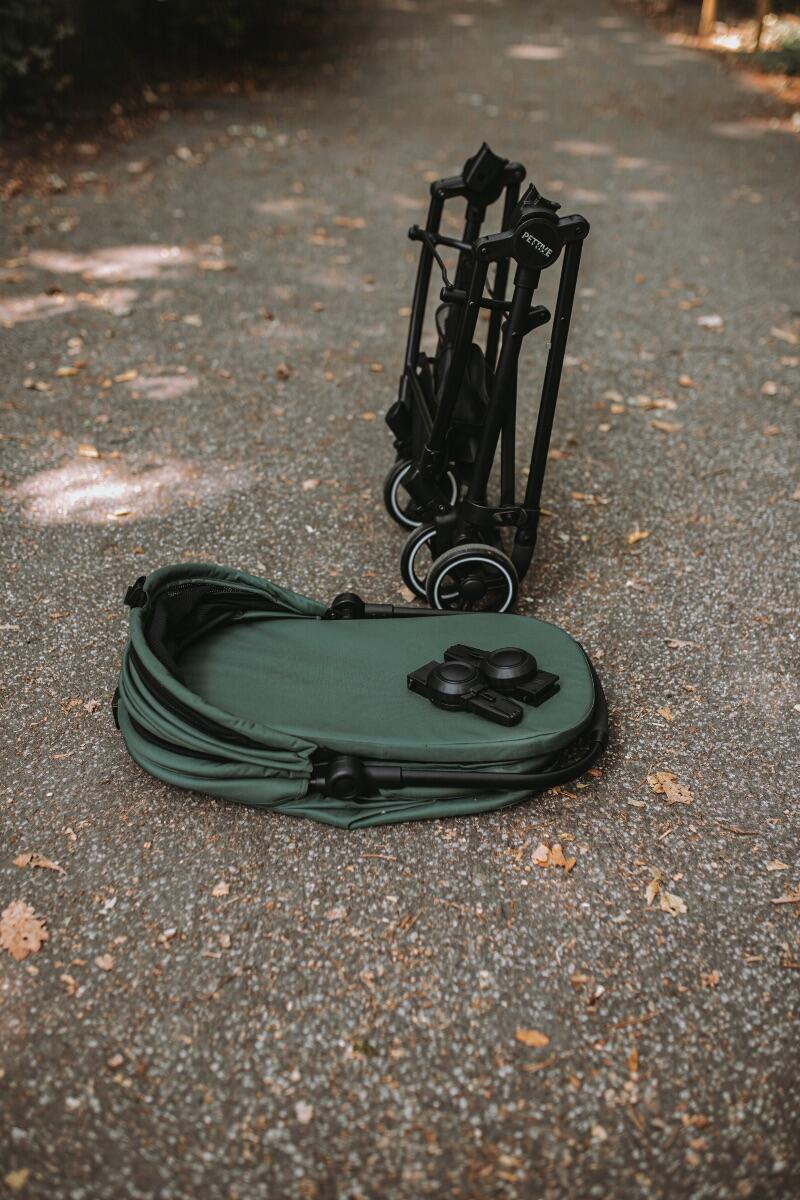 Poussette 3-en-1 pour chien ou chat S.RIDER verte jusqu'à 20 kg 4/7