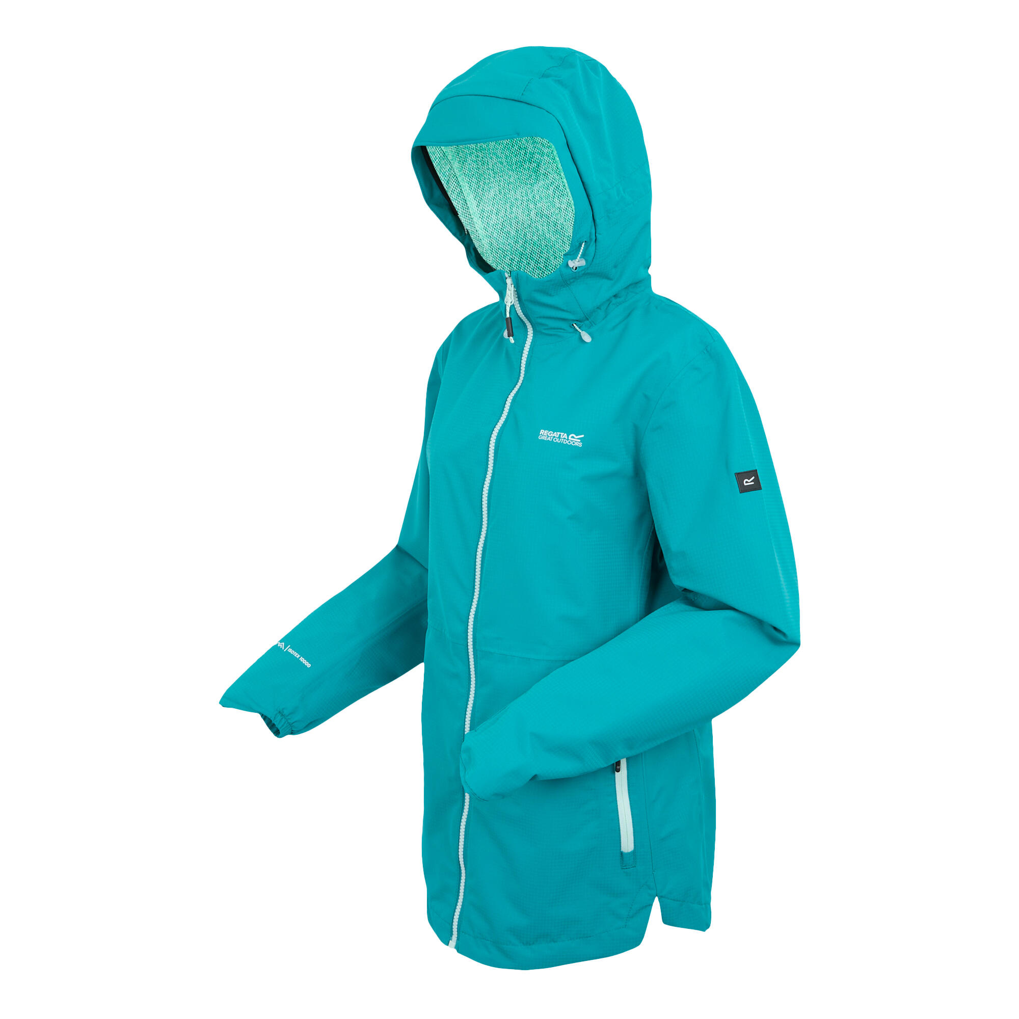 Veste Imperméable À Capuche HAMARA Femme (Bleu Vert) 3/5