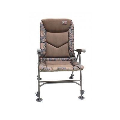 Scaun crap ZFISH DELUXE CAMO, 54 x 48 x 68 cm, rabatabil, camuflaj, maxim 150 kg