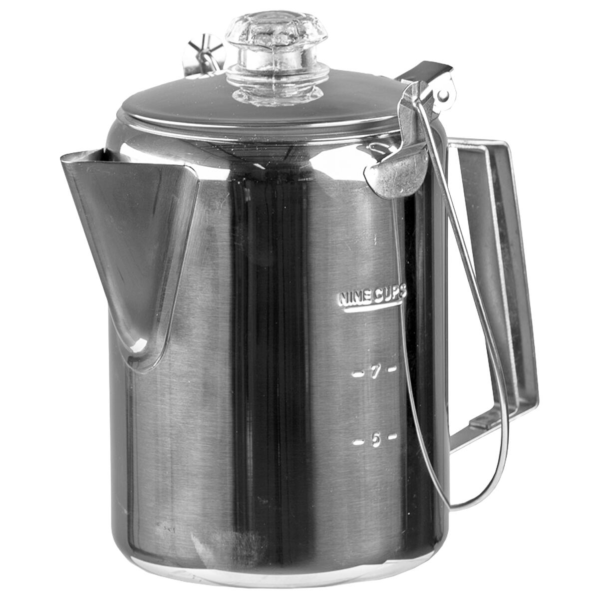 MIL-TEC Mil-Tec Stainless Steel Coffee Pot With Percolator (9 Cups)