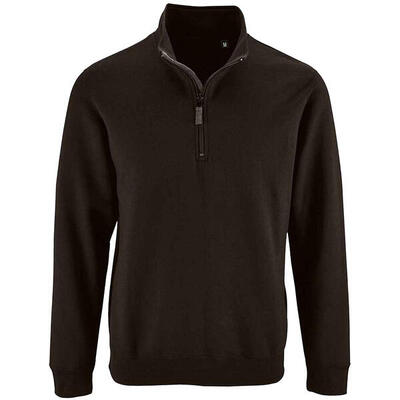 Heren stan zip staande kraag trui (zwart)