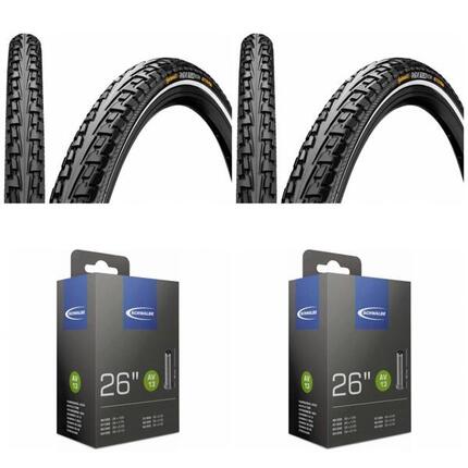 2x Reifen Continental Conti Ride Tour 26x1.75 + 2 x Schlauch Schwalbe AV13 40...