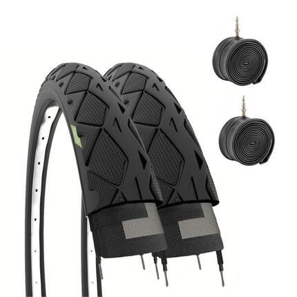 2 Reifen 26x1.50 (40-559)+Schläuche, Reifen Rad 26 x 1.50 trekking schwarz EV