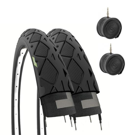 2 Reifen 26x1.50 (40-559)+Schläuche, Reifen Rad 26 x 1.50 trekking schwarz EV