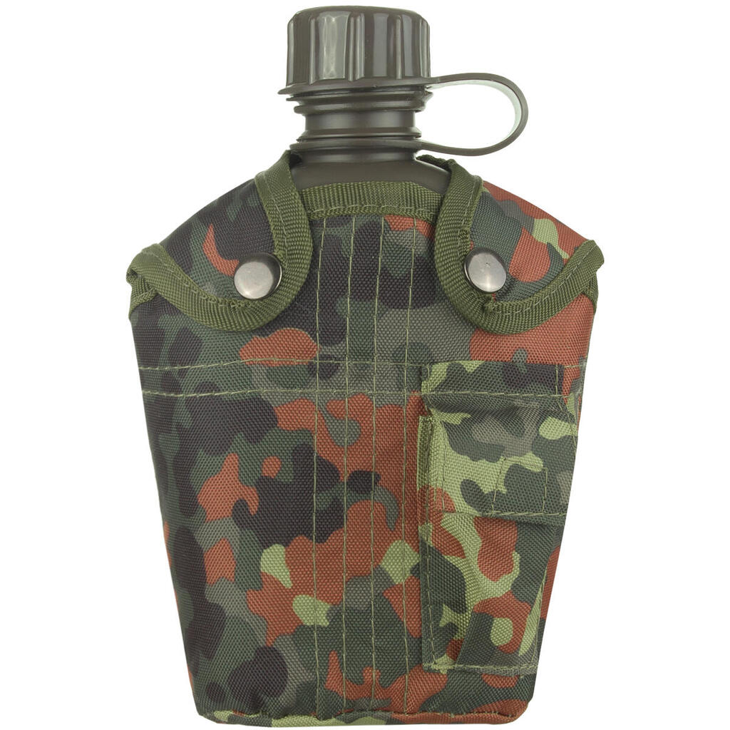 Mil-Tec Canteen with Cover 1 Litre Flecktarn