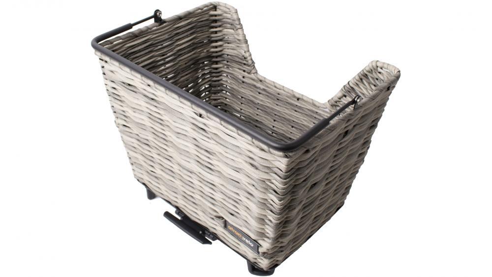 Hinterrad-Fahrradkorb  "Picnic AVS", grau 2/2