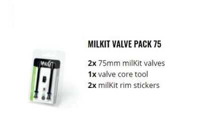 Milkit Ventil Tubeless Valve Pack 2St 75Mm
