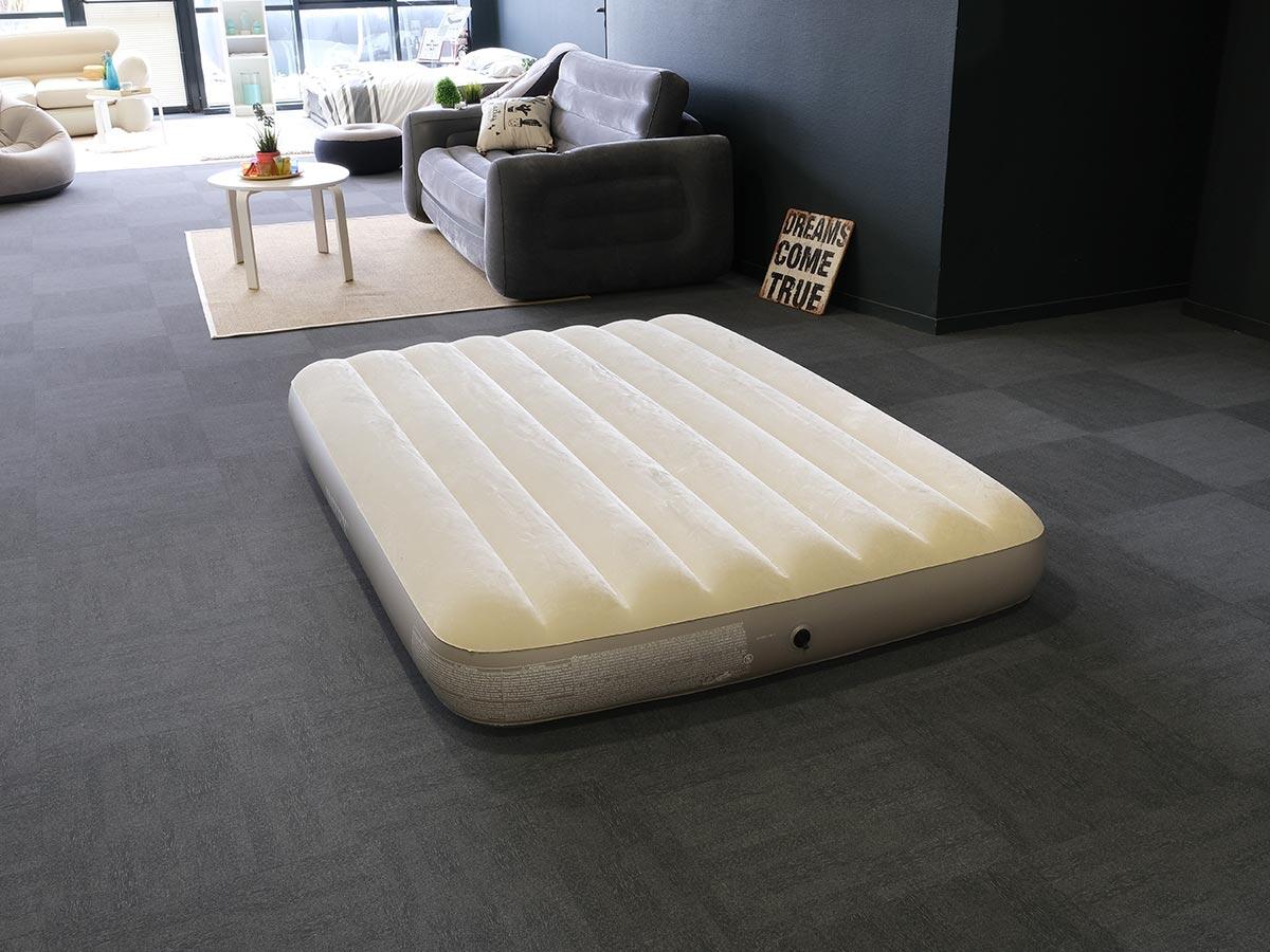 Pack matelas gonflable Single High 2 places  + Drap housse 3/4