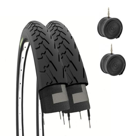 2 copertoni 700x28C + camere pneumatici stradali 700 x 28C (28-622) trekking EV