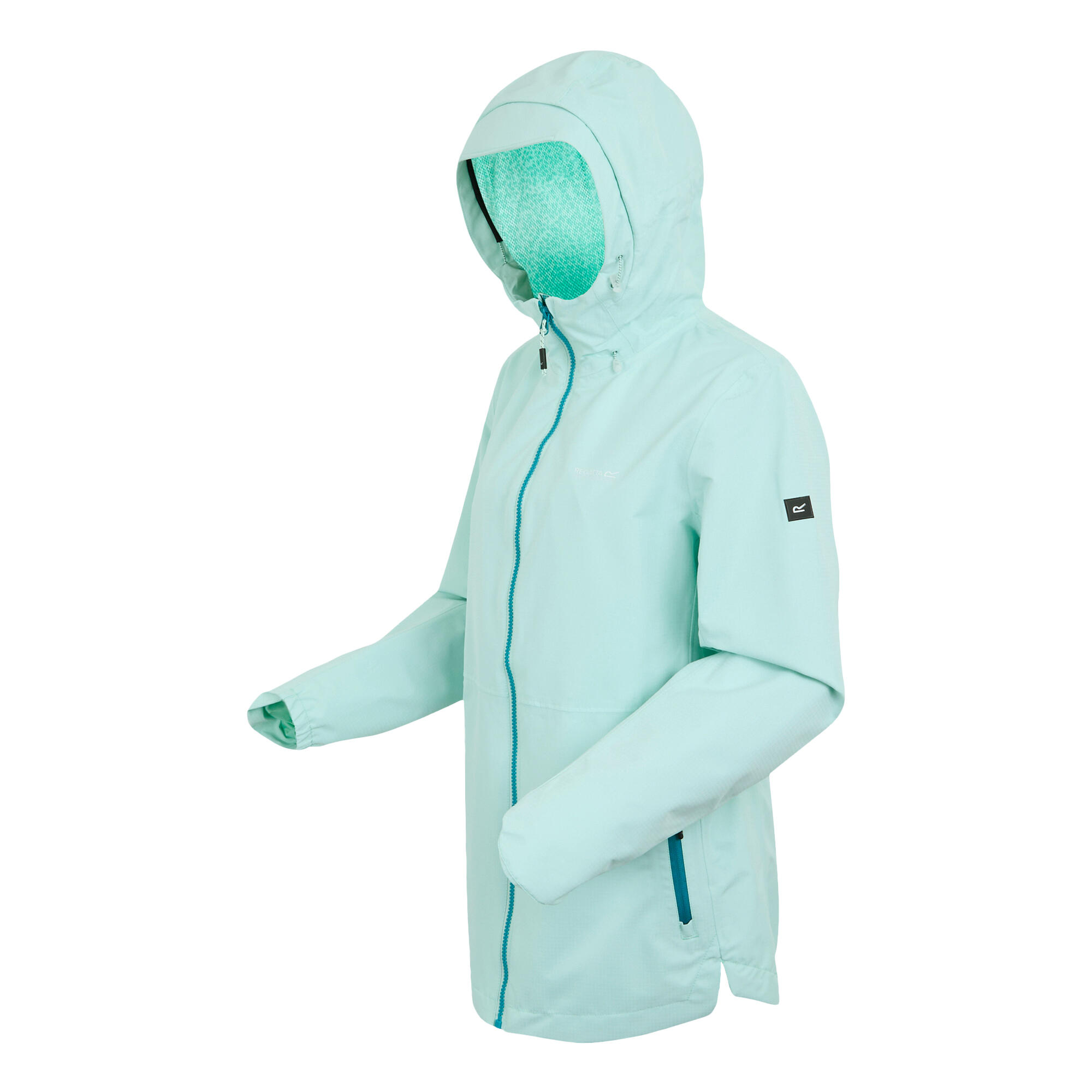 Veste Imperméable À Capuche HAMARA Femme (Turquoise Clair) 3/4