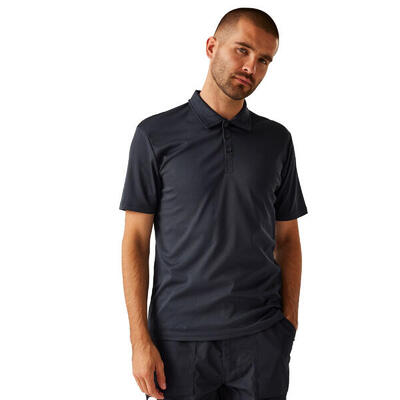 Heren gerecycled poloshirt (marineblauw)