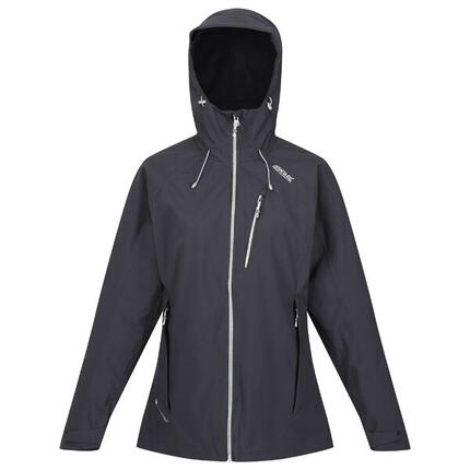 Veste imperméable Regatta BIRCHDALE Femme Isotex 15000 Noir/Gris, coupe ajustée