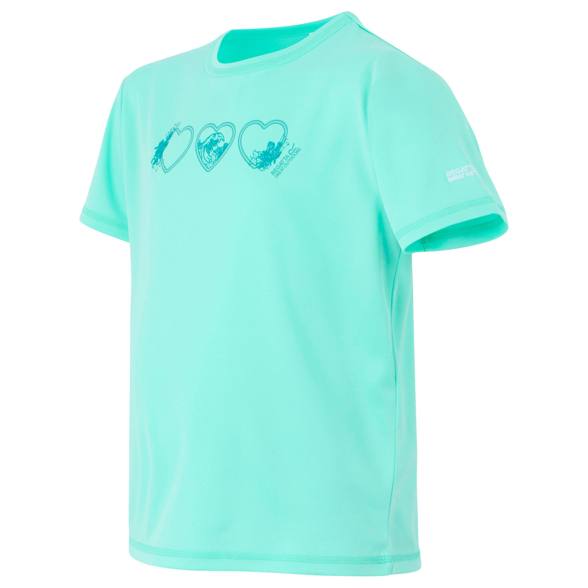 Tshirt Motif/style Cœurs ALVARADO Enfant (Bleu Ciel) 3/4