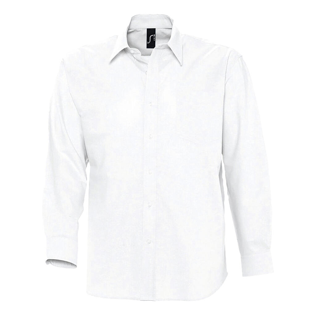 Mens Boston LongSleeved Shirt (White)