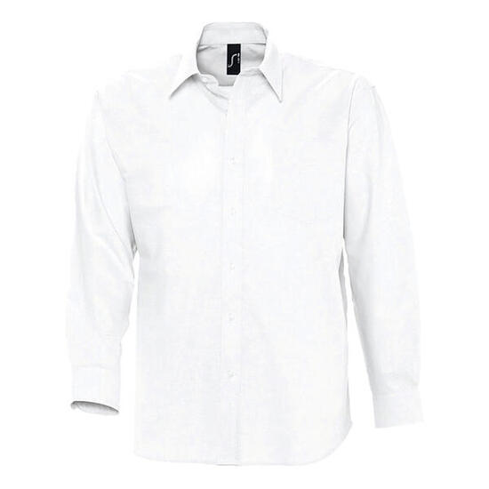 Heren Boston shirt met lange mouwen (Wit)