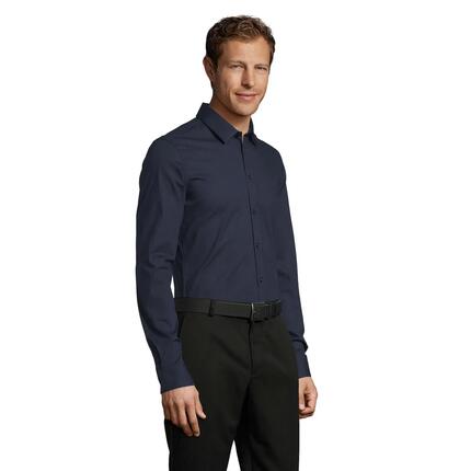 Heren Blake Stretch Shirt Met Lange Mouwen (Wit)