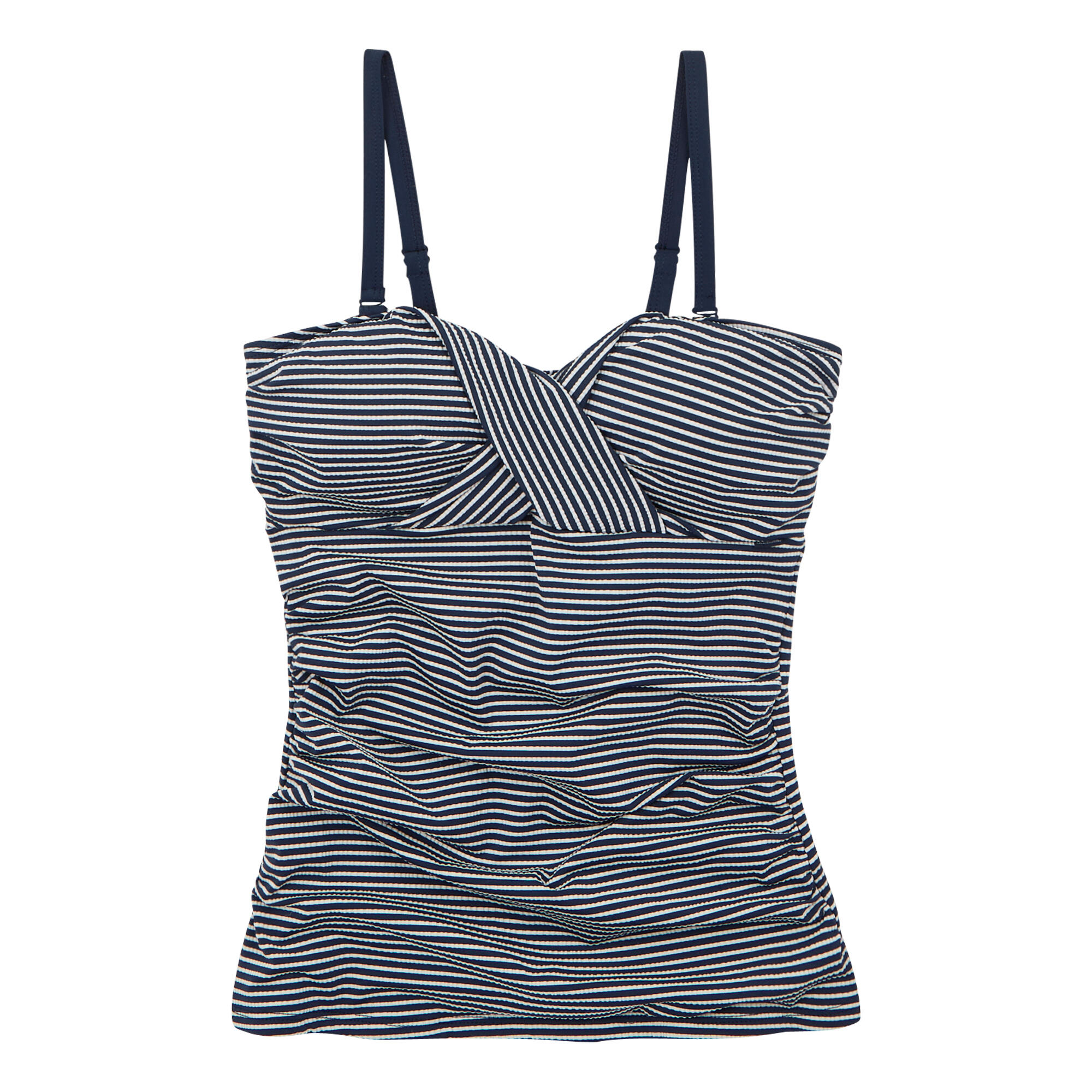 REGATTA Womens/Ladies Aceana III Seeksucker Tankini Top (Navy/White)