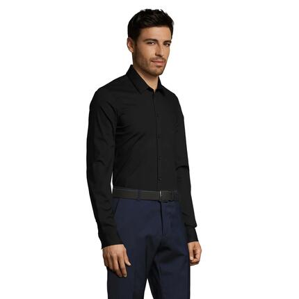 Heren Blake Stretch Shirt Met Lange Mouwen (Wit)