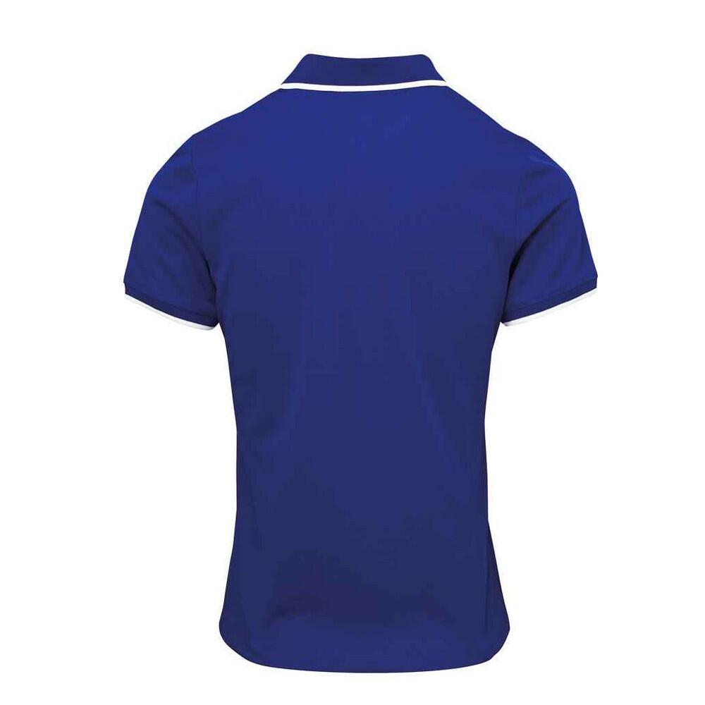 Camisola pólo com contraste Coolchecker para senhora e senhora (Azul Real / 2/3