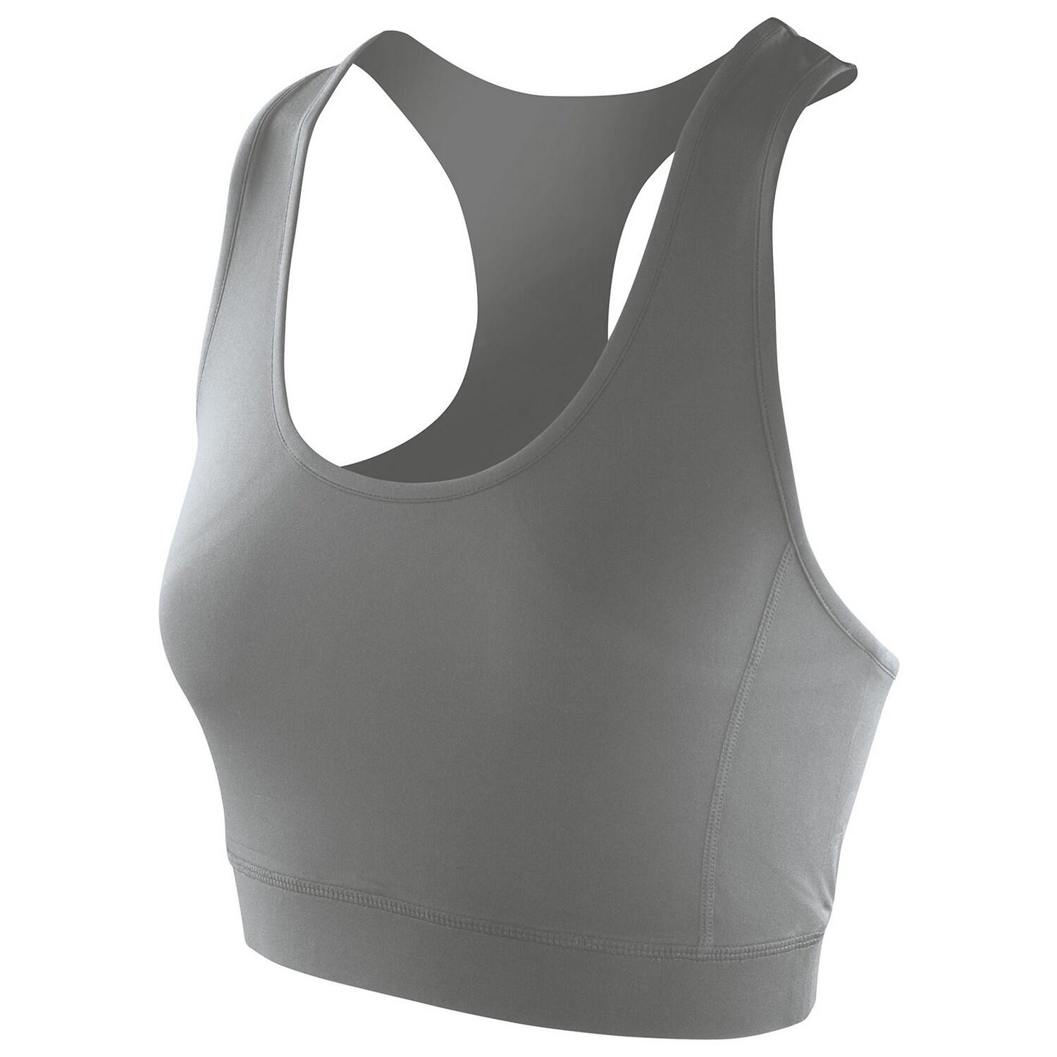 Spiro - Haut Court Impact Softex Femme (gris) - T-shirt Sans Manche - Gris - Decathlon