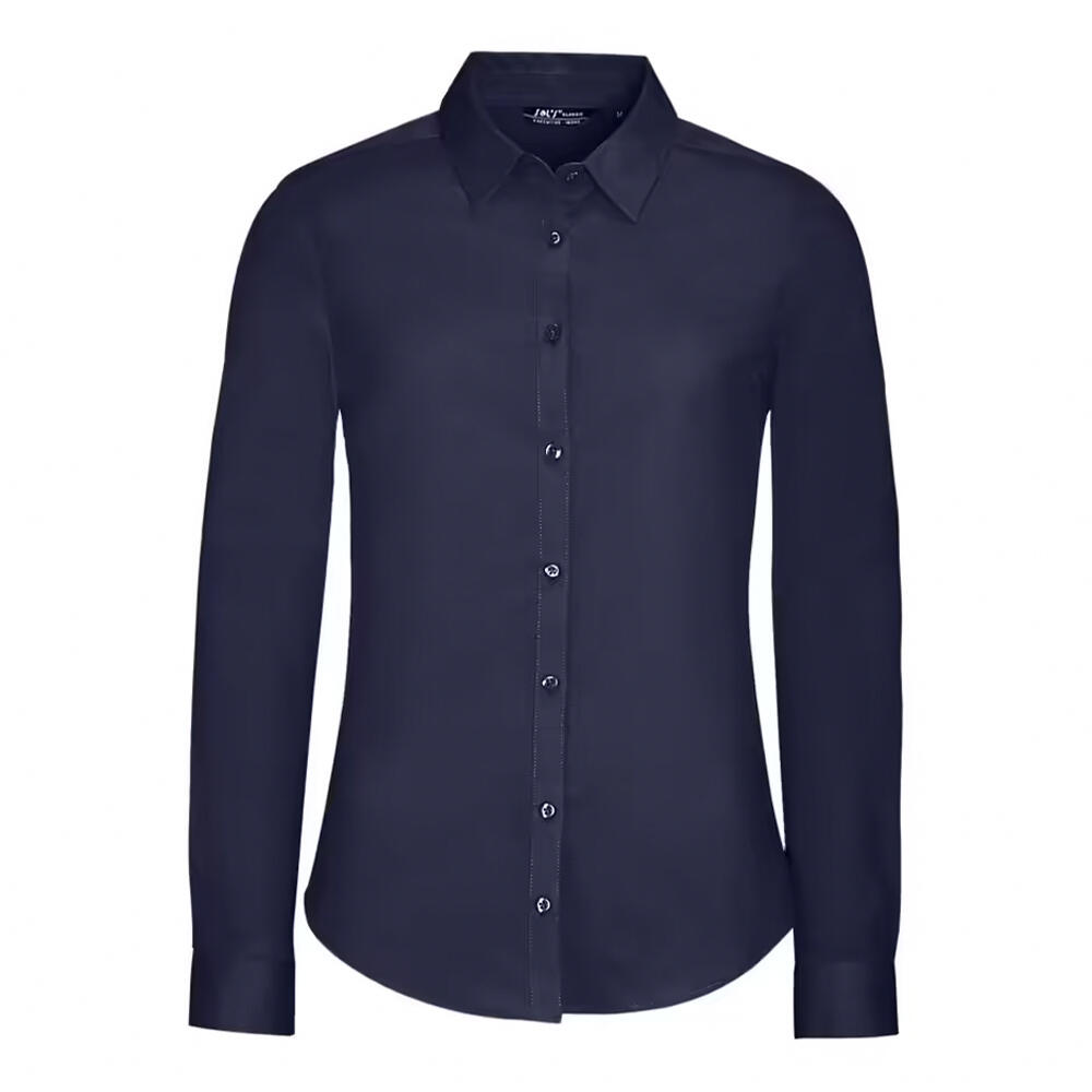 SOL'S Camisa de manga comprida Blake Stretch para senhora/senhora Azul Escuro