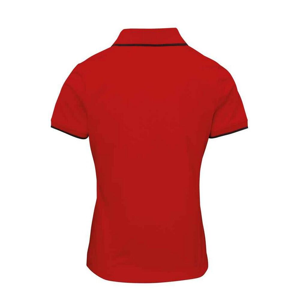 Polo COOLCHECKER Femme (Rouge / Noir) 2/3