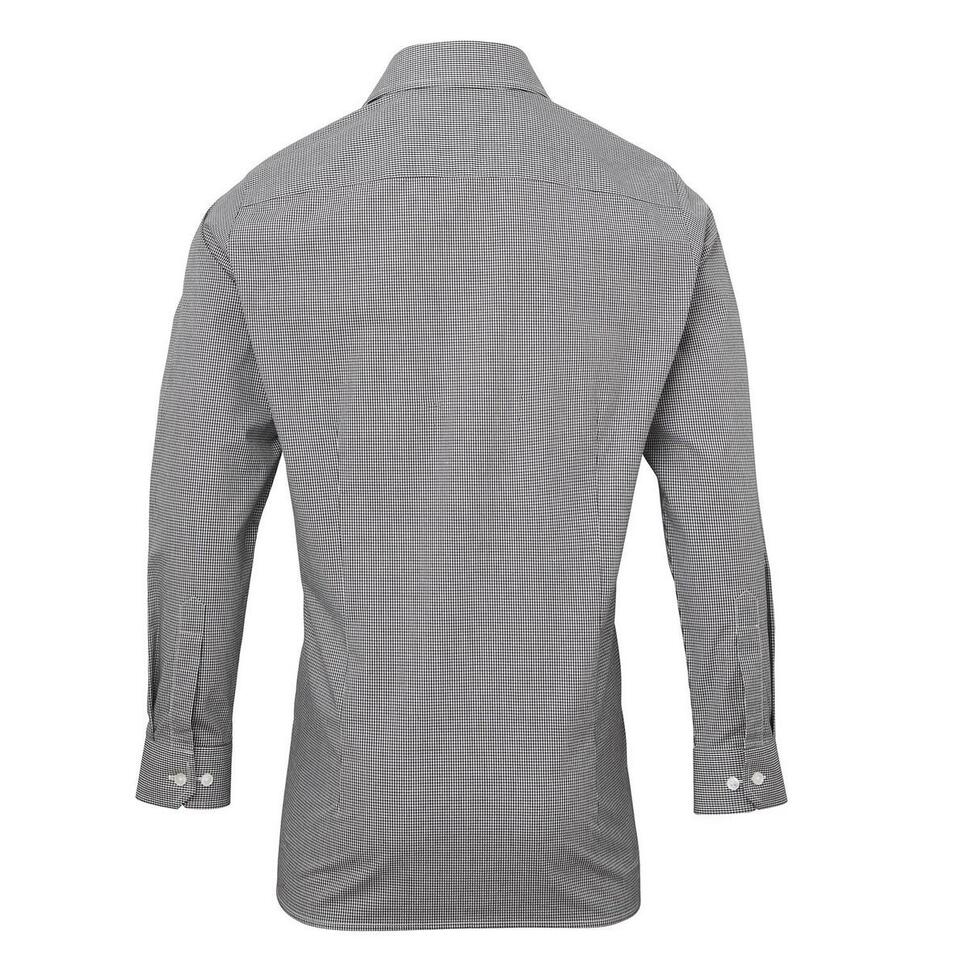 Męska Koszula Z Długim Rękawem Gingham Micro Checked