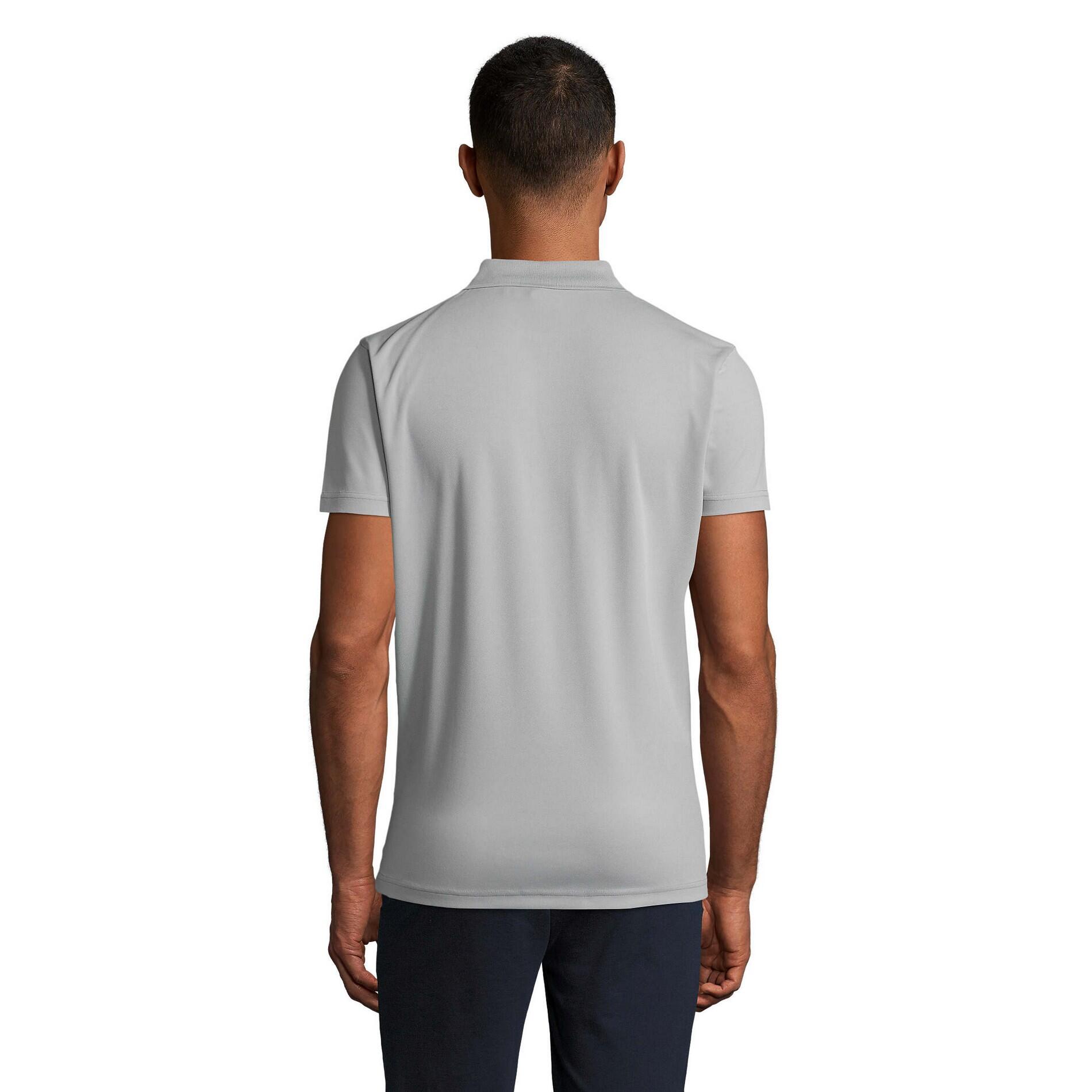 Heren Performer Sport Poloshirt (Puur Grijs) 2/4