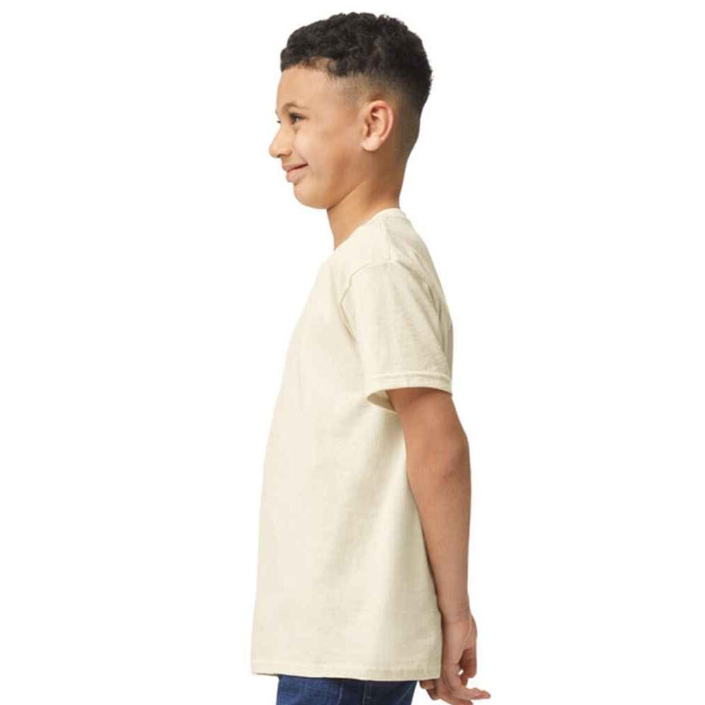 T-Shirt de algodão pesado para crianças e jovens (Natural) 3/3
