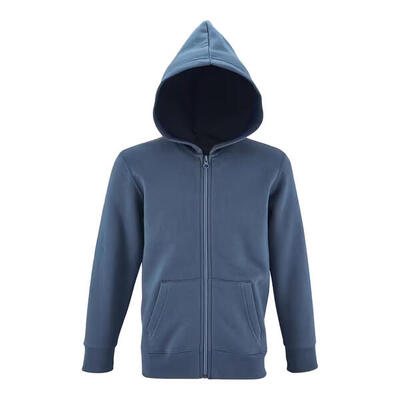 Hoodie met volledige rits voor kinderen/kinderen stone (grijze melange)