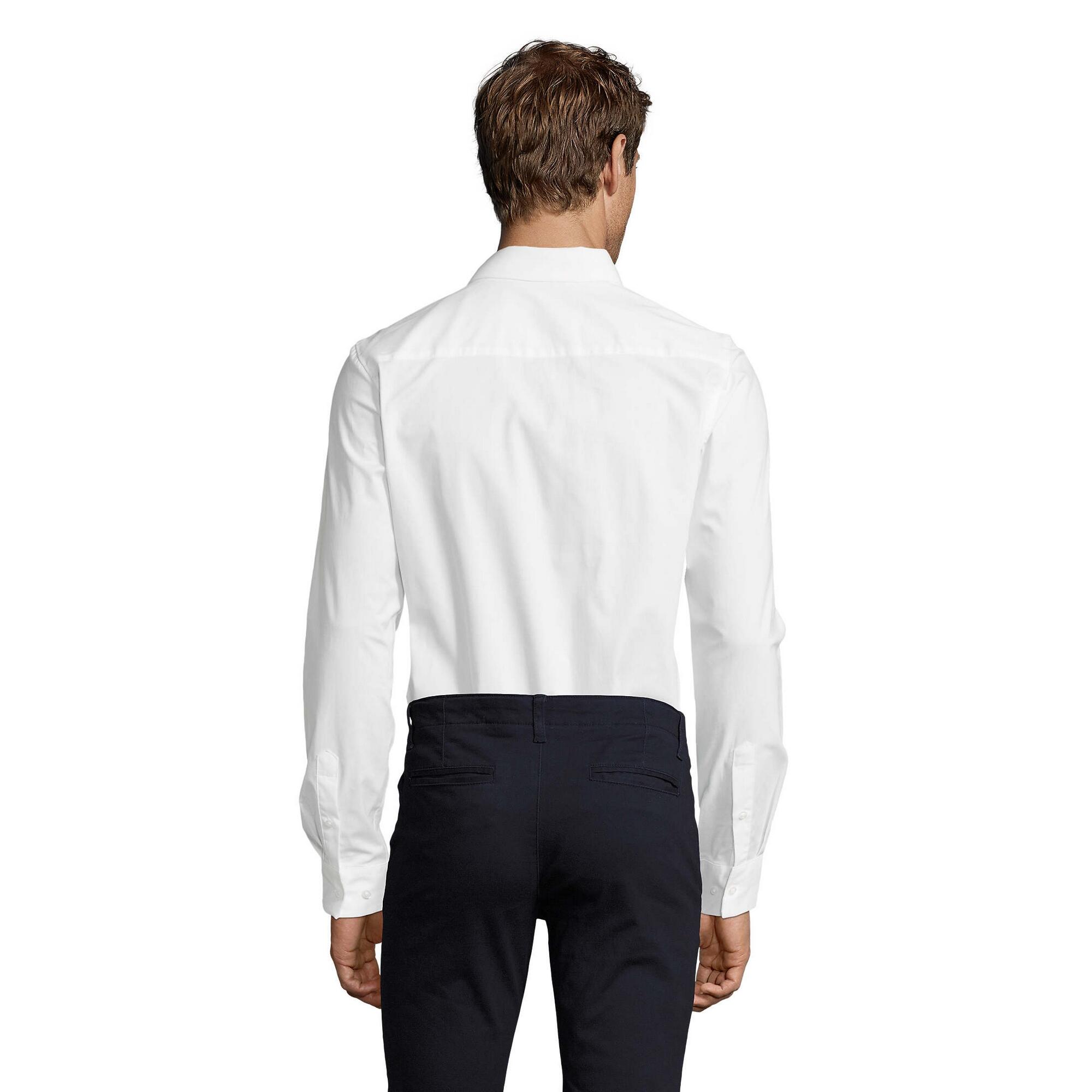 Camicia Manica Lunga Uomo SOLS Blake Bianco 2/4