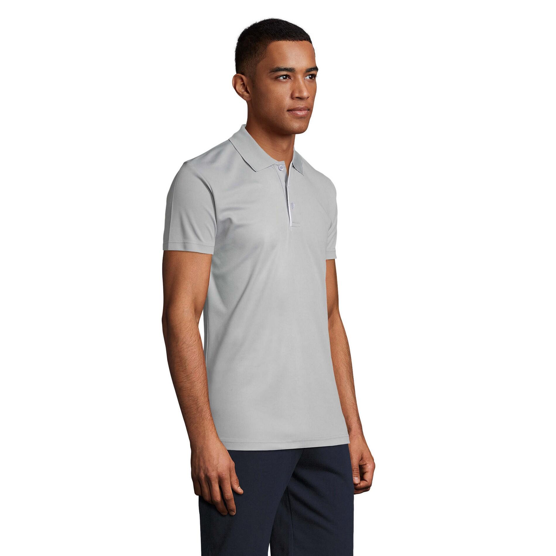 Heren Performer Sport Poloshirt (Puur Grijs) 3/4