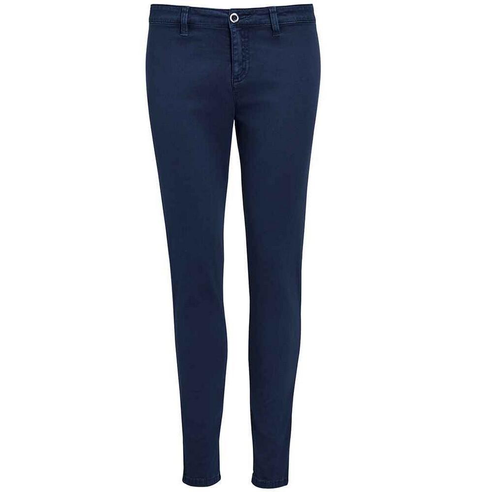 Sol's - Chino Jules Femme (bleu Marine Français) - Pantalons - Bleu - Decathlon