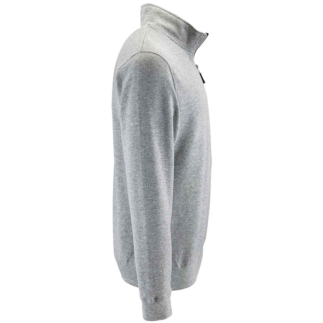 Maglione Cerniera Colletto Alto Uomo SOLS Stan Grigio Melange 3/4