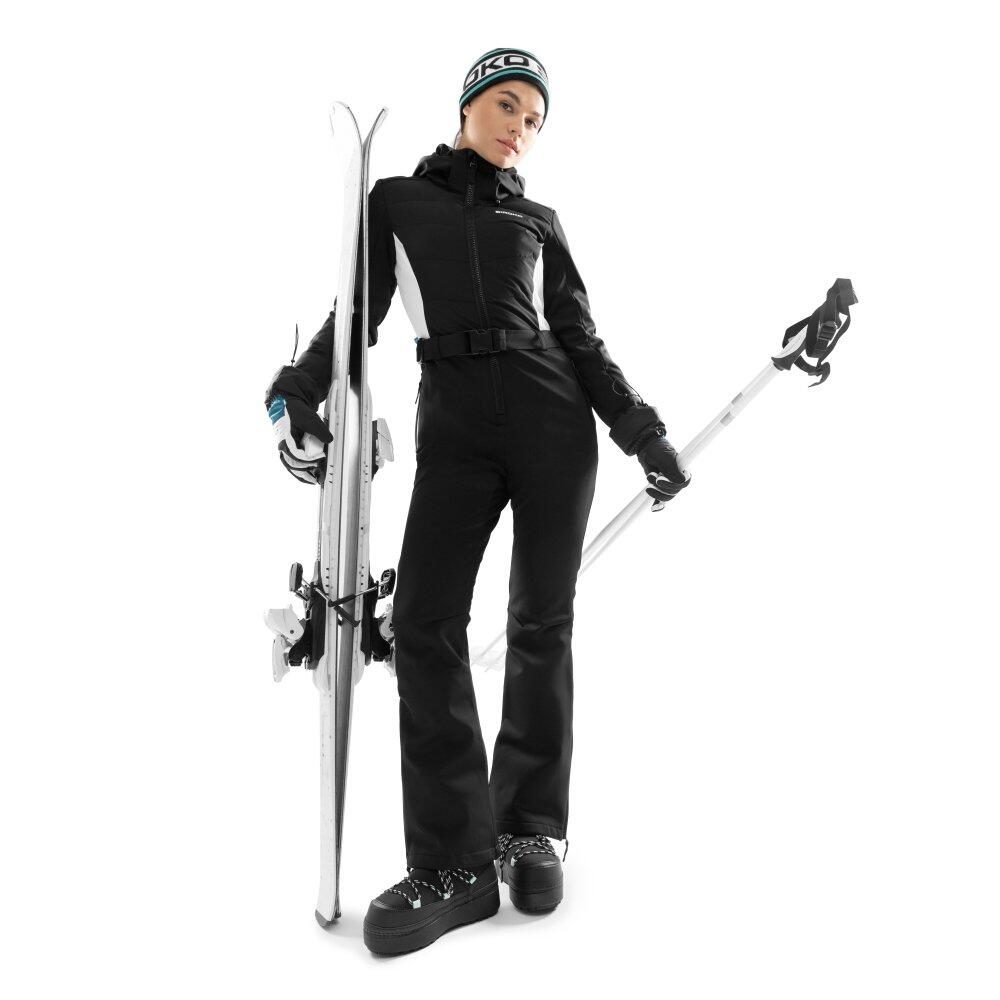 Combinaison de ski O1 Kyla femme noire softshell 15000 mm 3/8