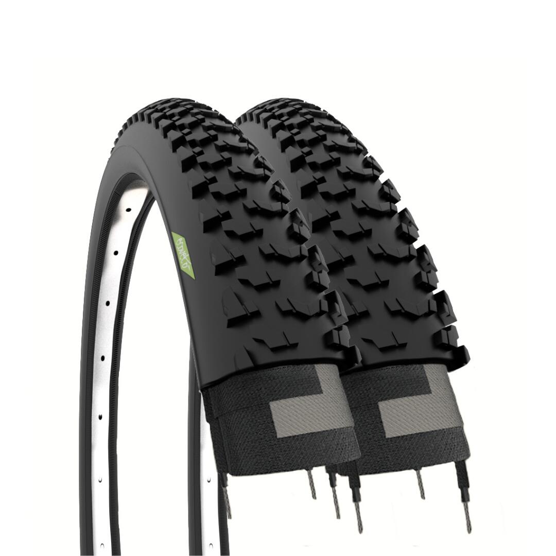 ECOVELO 2 copertoni 24x1.95 (50-507), pneumatici tassellati 24 x 1.95 nero mtb bici EV