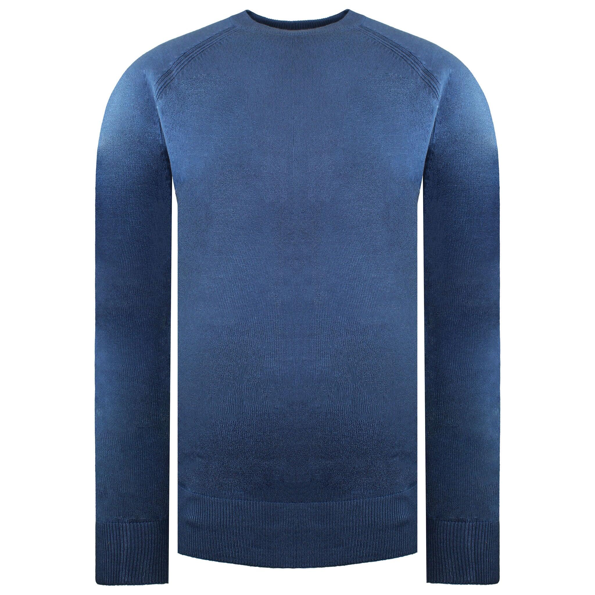 ISLAND GREEN Island Green Raglan Mens Blue Golf Sweater