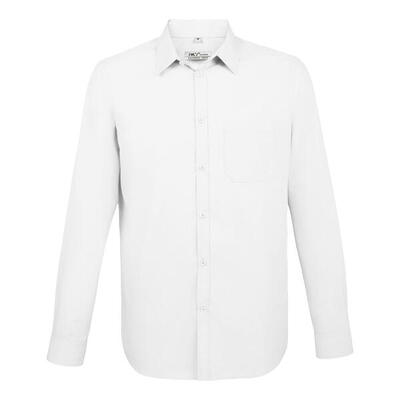 Heren baltimore slim overhemd (wit)