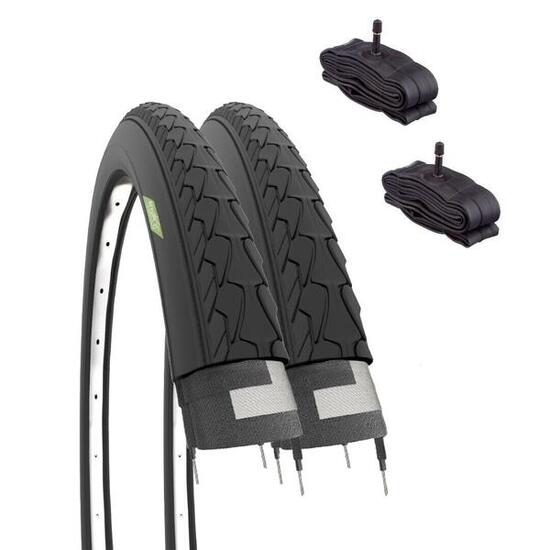 2 copertoni 700x35C (37-622) +camere pneumatici bici gravel 700 x 35C adulto EV