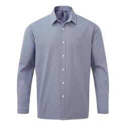 Chemise GINGHAM Homme (Bleu Marine / Blanc)
