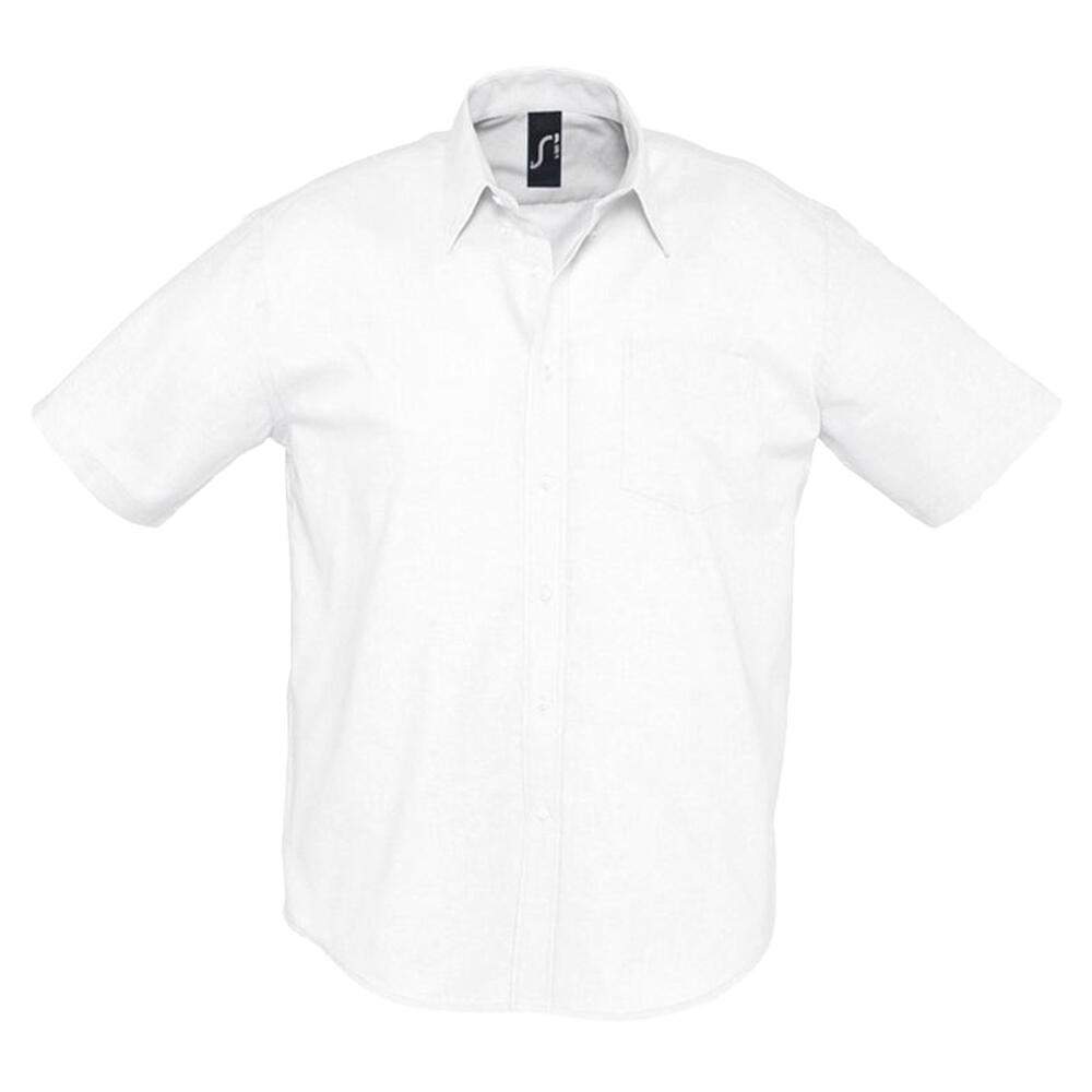 Sol's - Chemise Brisbane Homme (blanc) - Chemise Manches Courtes - Blanc - 42 M/l - Decathlon