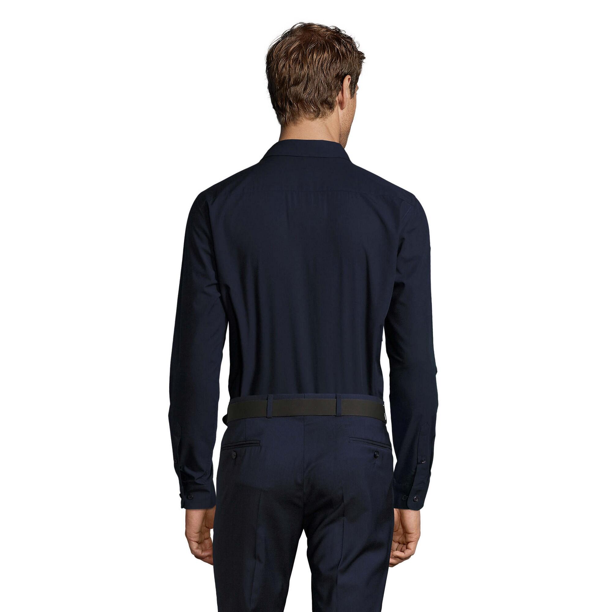 Heren Baltimore Fitted Overhemd (Donkerblauw) 2/3