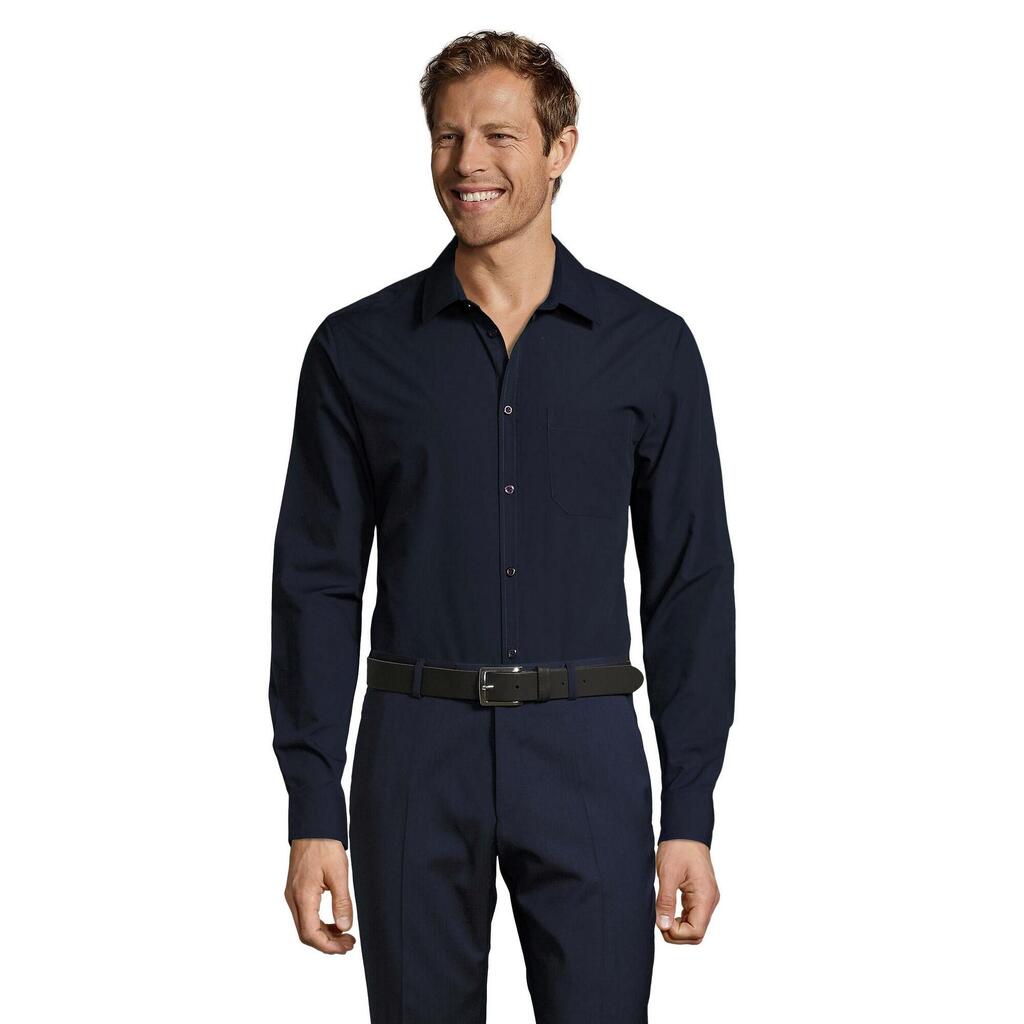 Mens Baltimore Fitted Shirt (Dark Blue)