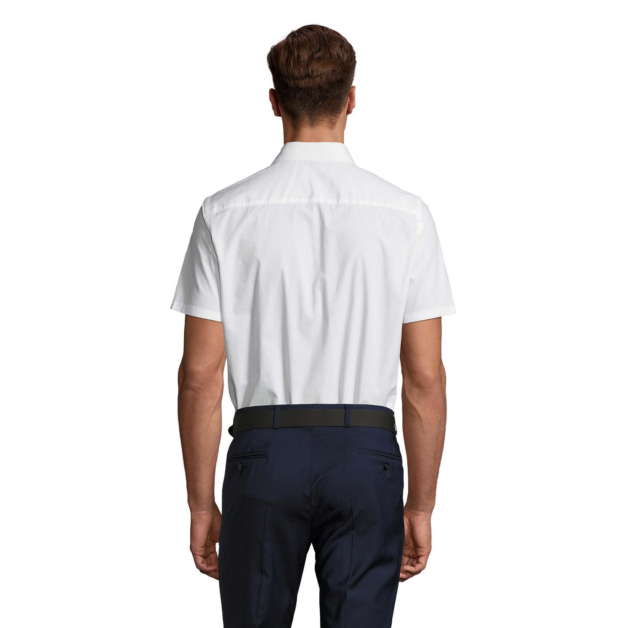 Camisa Broadway Stretch de manga curta para homem (Branco) 2/3