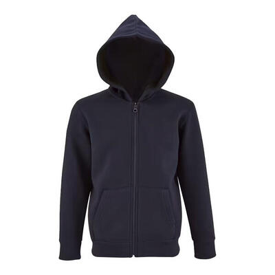 Hoodie met volledige rits voor kinderen/kinderen stone (grijze melange)